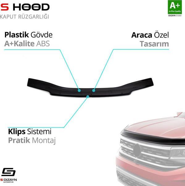 S-Dizayn Volkswagen Uyumlu Transporter T4 ABS Plastik Kaput Rüzgarlığı 1995-2003 A+Kalite Parça - Image 1