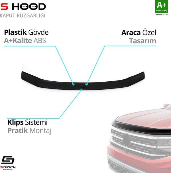 S-Dizayn Volkswagen Uyumlu Passat B8 ABS Plastik Kaput Rüzgarlığı 2015 Üzeri A+Kalite Parça - Image 1