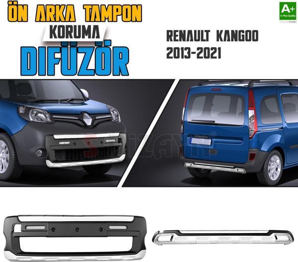 S-Dizayn Renault Kangoo Ön ve Arka Tampon Koruma Difüzör Seti 2012 Üzeri A+ Kalite - Image 1