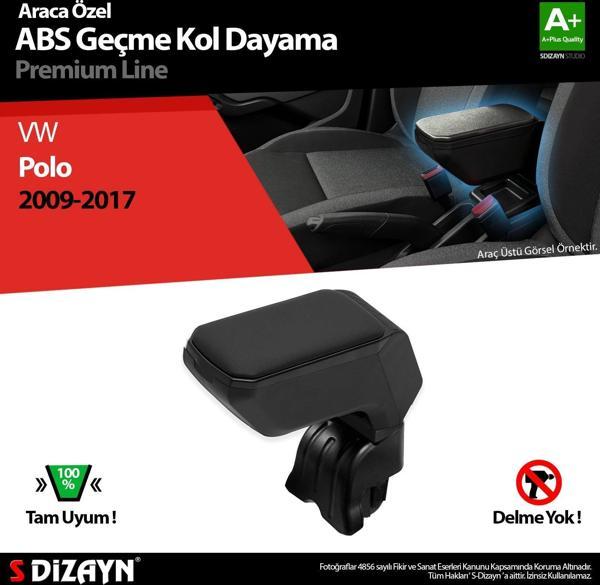S-Dizayn VW Polo Kol Dayama Kolçak Geçmeli ABS Siyah 2009-2017 - Image 1
