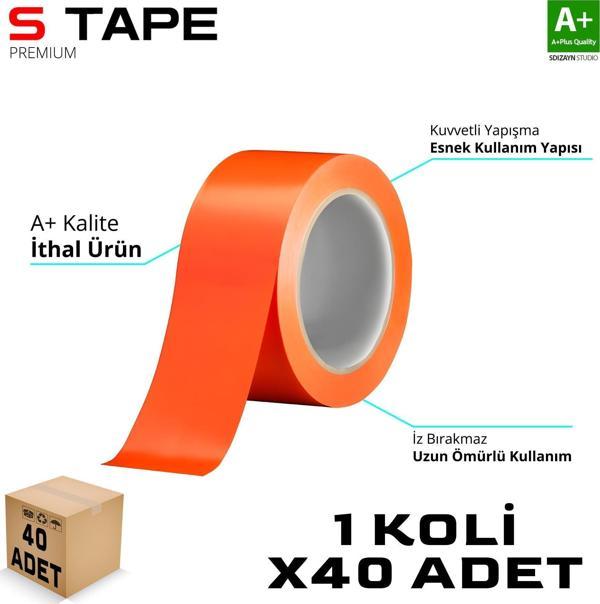S-Dizayn Oto Cam - Montaj Bandı İthal Turuncu 45mm x 33 Yd 72 li Koli A+Kalite - Image 1