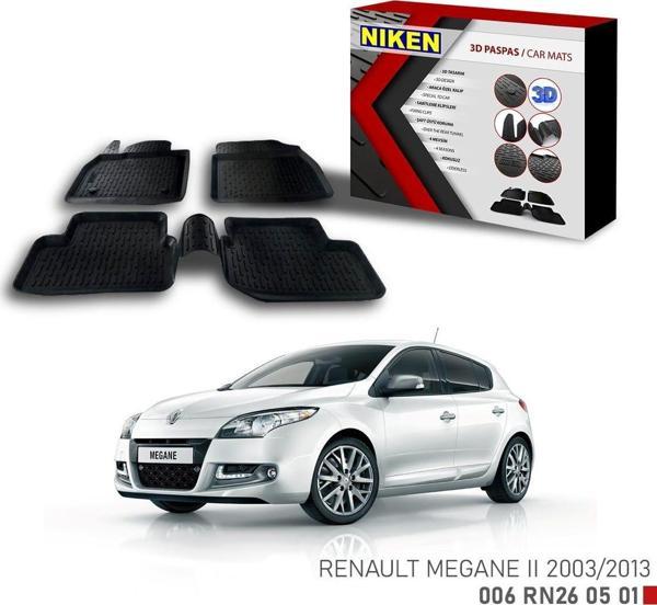 Renault Megane 2 için Uyumlu 2003-2013 3D Paspas - Image 1