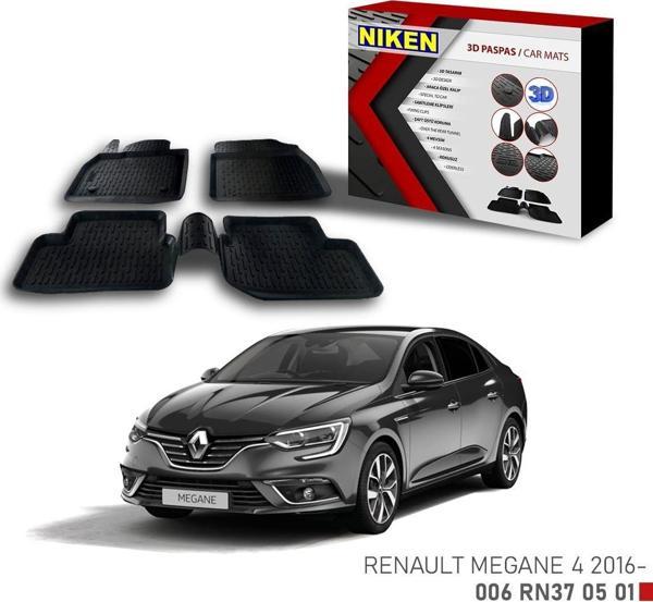Renault Megane 4 için Uyumlu -2016 3D Paspas - Image 1