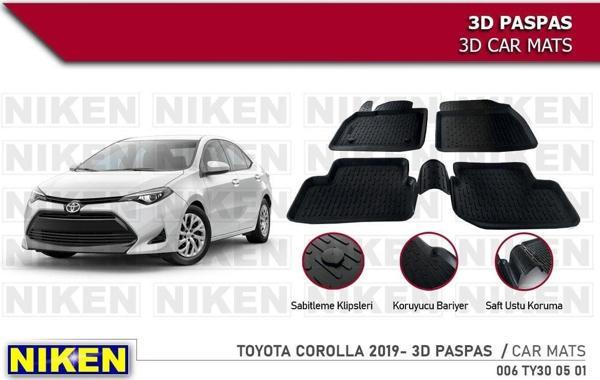 Toyota Corolla -2019 için Uyumlu 3D Paspas - Image 1