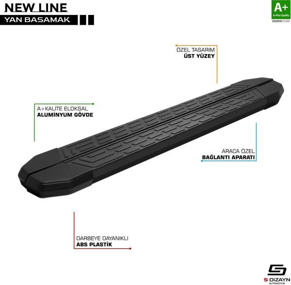 S-Dizayn Renault Austral NewLine Siyah Yan Basamak 183 Cm 2023 Üzeri - Image 1