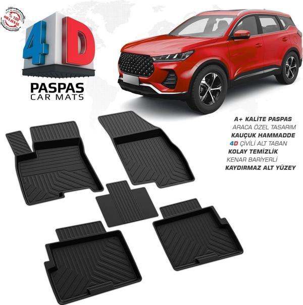 Chery Tiggo 7 Pro 4D Araca Özel Havuzlu Kauçuk Paspas 2022 Üzeri - Image 1