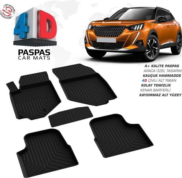 Peugeot 2008 4D Araca Özel Havuzlu Kauçuk Paspas 2019 ve Üzeri - Image 1