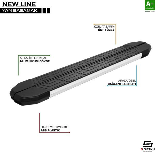 S-Dizayn Citroen C4 X NewLine Aluminyum Yan Basamak 183 Cm 2022 Üzeri - Image 1