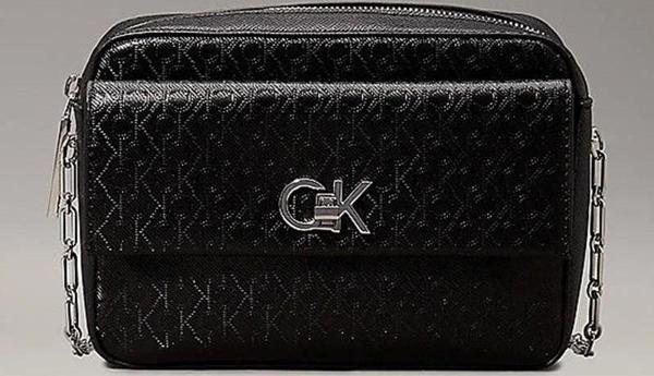 Calvin Klein Kadın Siyah Zincir Askılı CK Kamera Omuz Çanta - Image 1