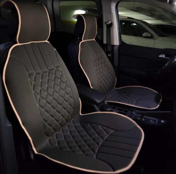 Jeep Patriot Yeni Lüx Oto Koltuk Minderi Ön 2'li Set Elegance Serisi KOYU BEJ - Image 1