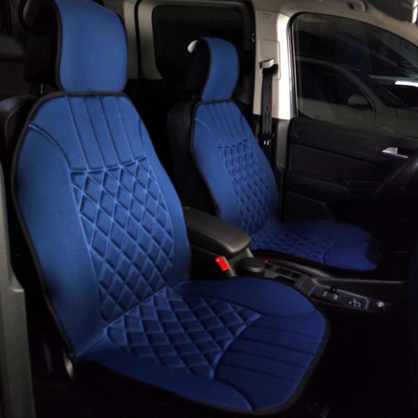 Volkswagen Tiguan Lüx Oto Koltuk Minderi Ön 2'li Set Elegance Serisi MAVİ - Image 1