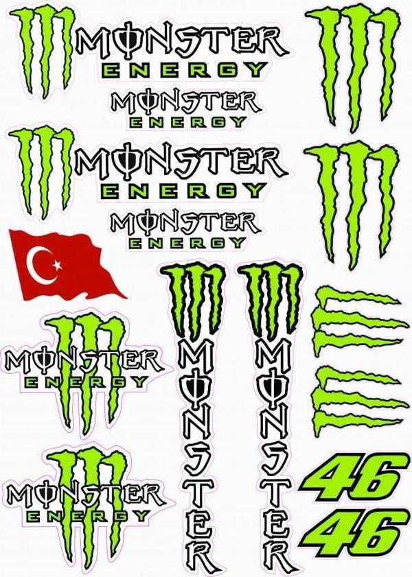 Monster Energy Sticker A4 Boy - Image 1