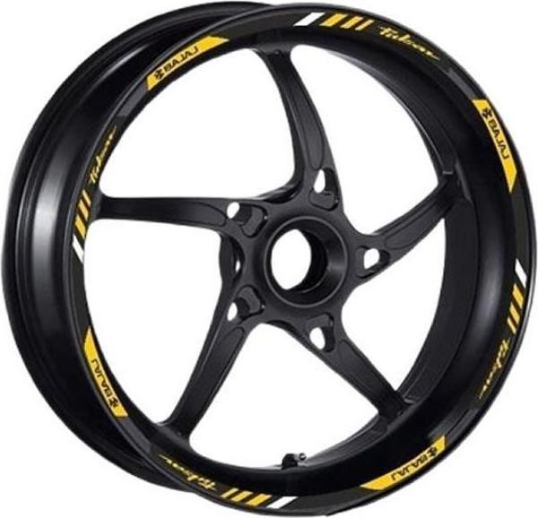 Bajaj Pulsar Jant Şeridi 1Set Reflektif Sarı - Image 1