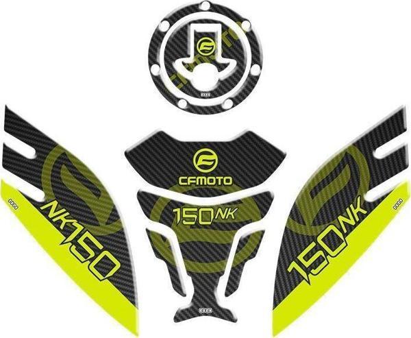 CF MOTO 150NK 2016-2023 Uyumlu Tank Pad Sarı - Image 1