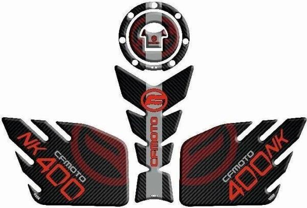 CF MOTO 400NK 2017-2022 Uyumlu Tank Pad Kırmızı - Image 1
