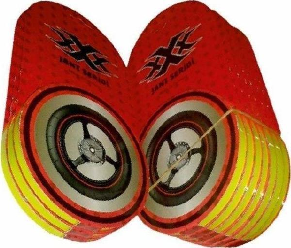 Motosiklet Lüx Jant Şeridi Florasan Sarı 7mm X 7m - Image 1