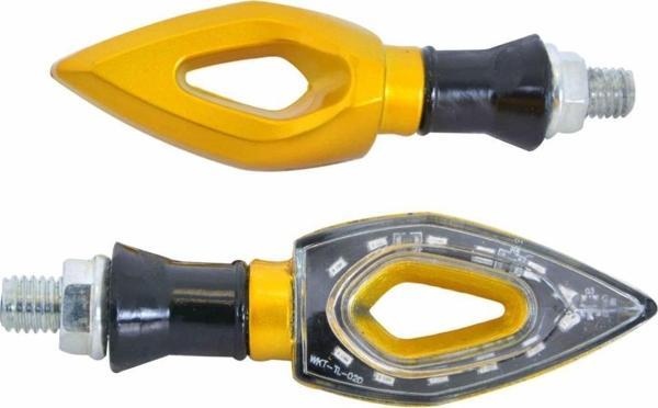 Gold Ledli Üçgen Sinyal Takımı Sarı Işık - Image 1