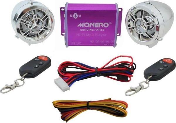 Motosiklet Mp3 Player + Alarm Bluetooth Özellikli Nikel - Image 1