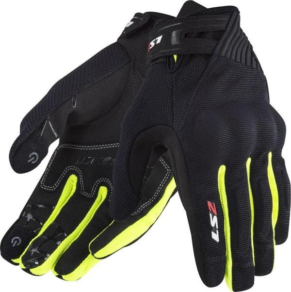 Ls2 Yazlık Eldiven Dart 2 Siyah Neon Sarı - Image 1