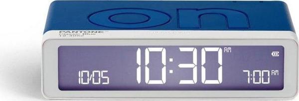Lexon x Pantone Flip Klasik Şarj Edilebilir Alarm Saat Mavi - Image 1