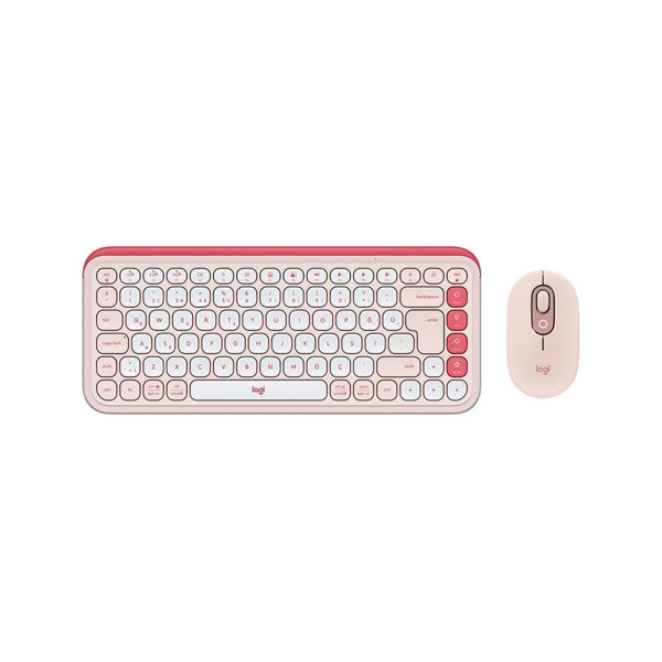Logitech Pop Icon Combo 920-013077 Pembe Kablosuz Klavye Mouse Seti - Image 1