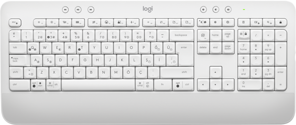 LOGITECH SIGNATURE K650, 920-010973, Beyaz, Bluetooth, Türkçe Q, Multimedya, Sıvı Temasına Dayanıklı, Klavye - Image 1