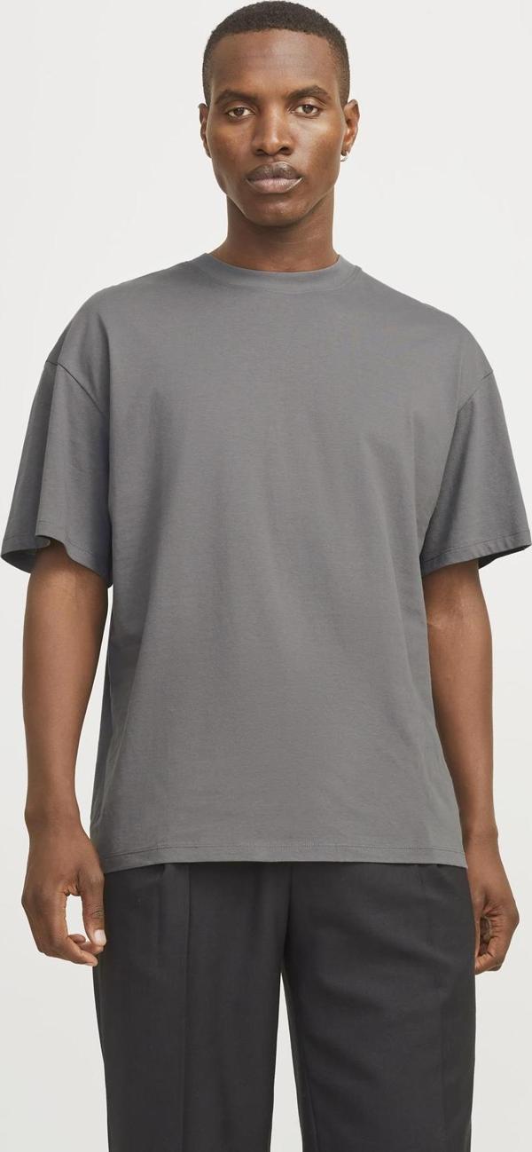 Jack&Jones JJEBRADLEY TEE SS O-NECK NOOS GRİ 12249319 - Image 1
