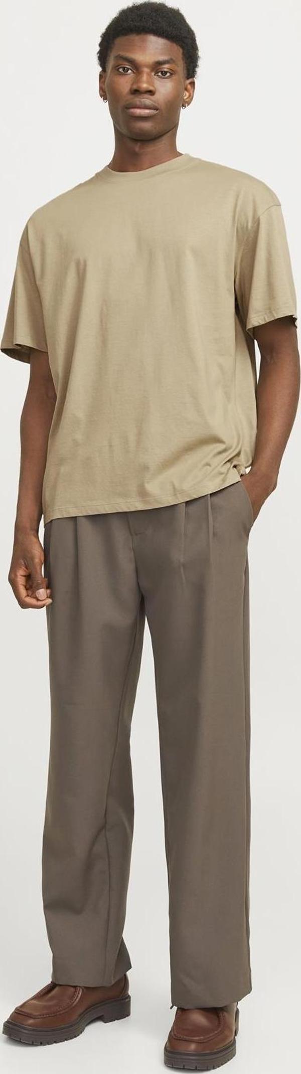 Jack&Jones JJEBRADLEY TEE SS O-NECK NOOS KOYU BEJ12249319 - Image 1