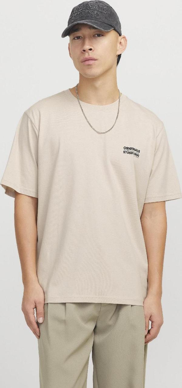Jack&Jones JORVESTERBRO BACK TEE SS CREW NECK KREM - Image 1