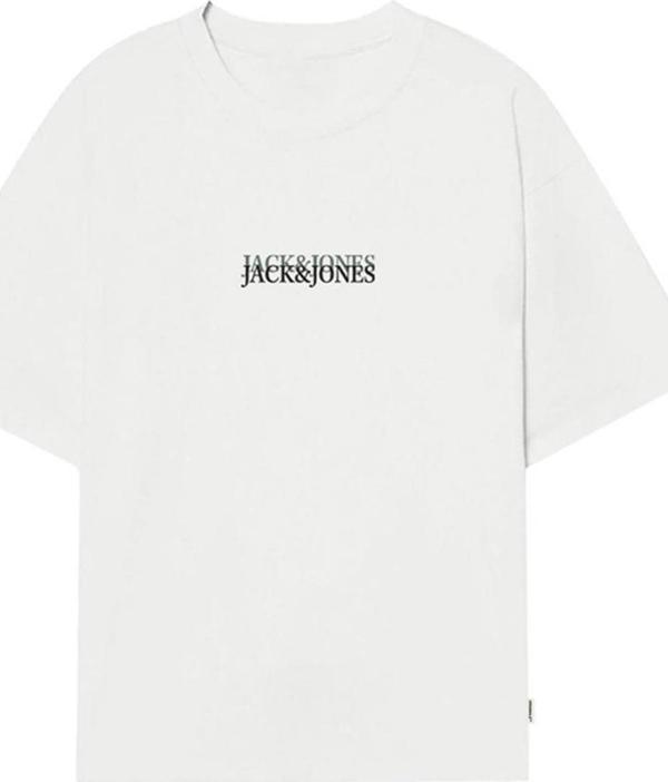 Jack&Jones JORLAFAYETTE EMB TEE SS CREW NECK12251768 BEYAZ - Image 1