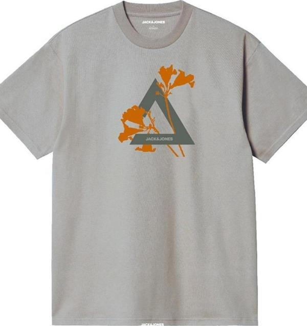 Jack&Jones JCOFLORAL TRIANGLE TEE SS CREW NECK FST 12259903 TAŞ - Image 1