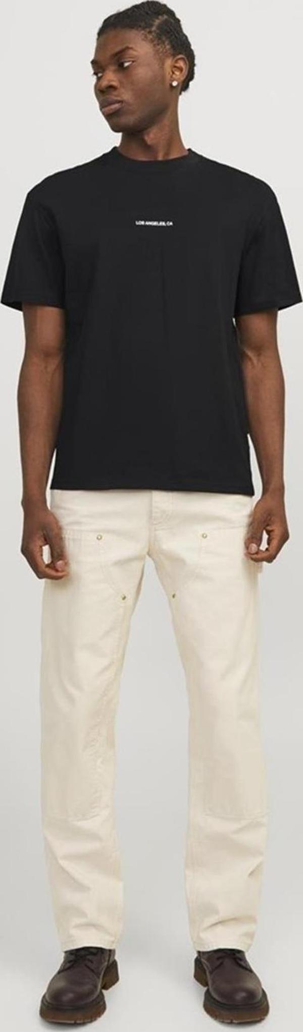 Jack&Jones JORARUBA LANDSCAPE TEE SS CREW NECK12255525 SİYAH - Image 1