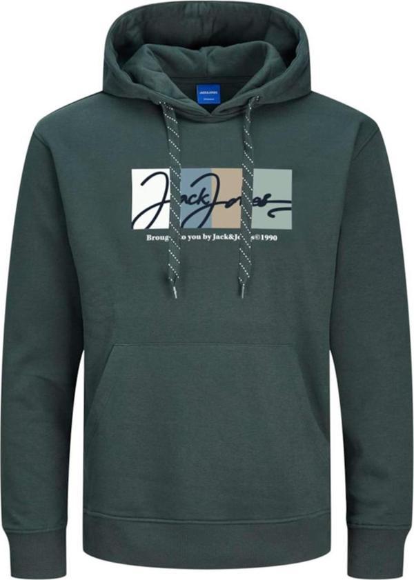Jack&Jones JORPORTLAND BLOCK SWEAT HOOD LN YEŞİL12262421  - Image 1