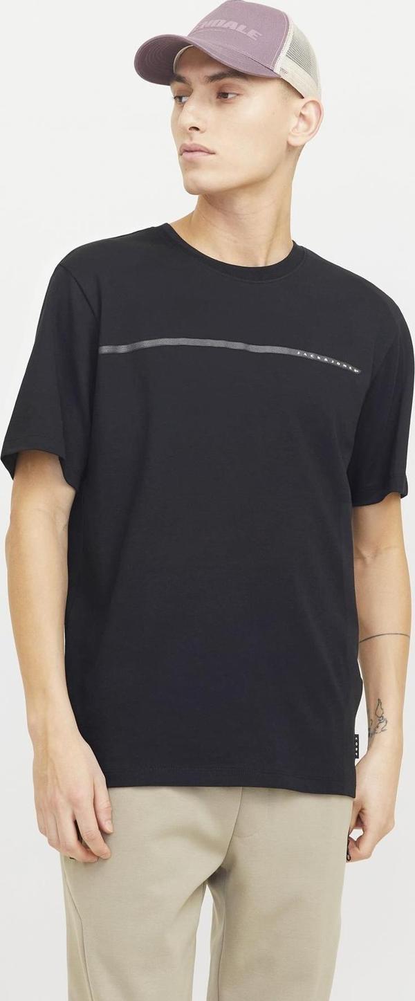 Jack&Jones JCOFUSION FULL BRANDING TEE SS CREW NOOS SİYAH - Image 1