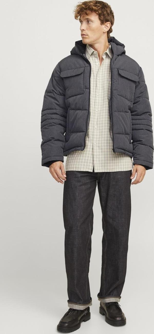 Jack&Jones JJBUILD PUFFER JACKET KOYU GRİ 12256858 - Image 1
