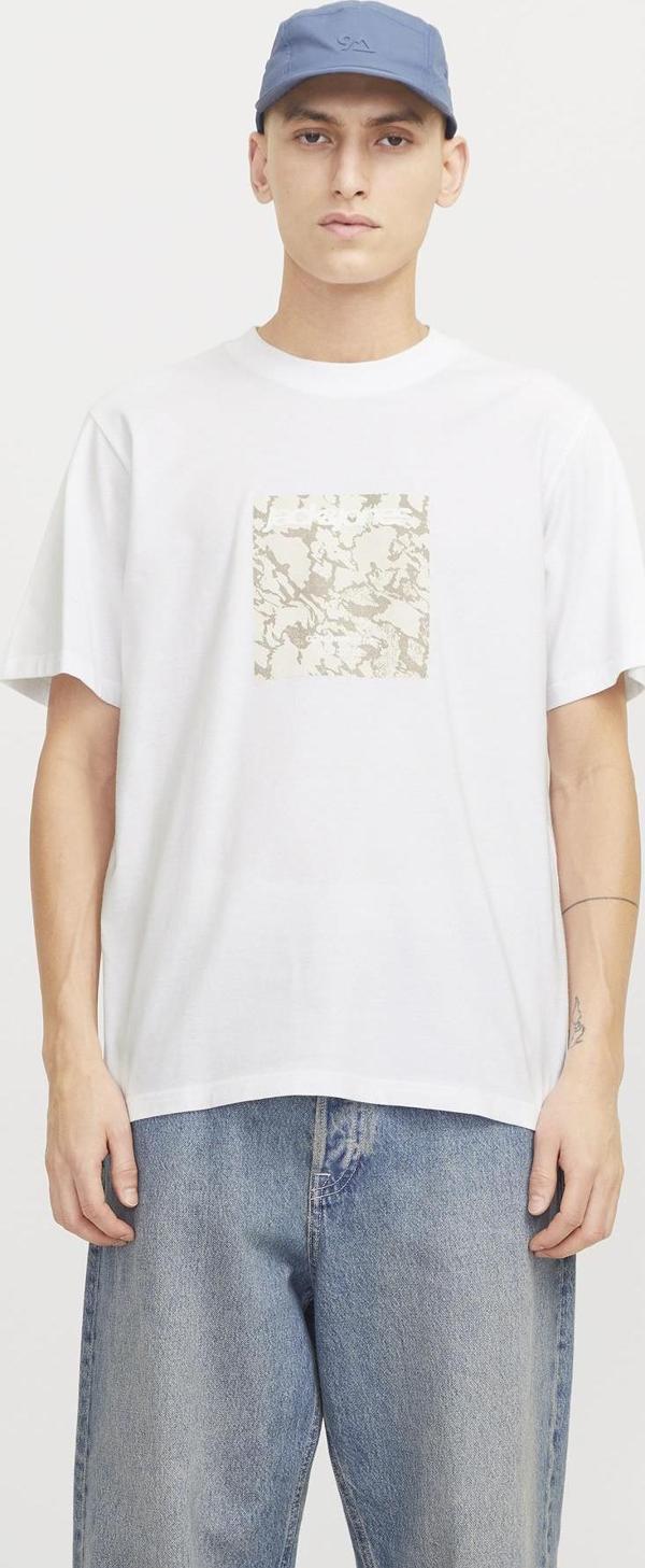 Jack&Jones JCOTARMAC CAMO FRONT TEE SS CREW NECK LN P.BEYAZ - Image 1