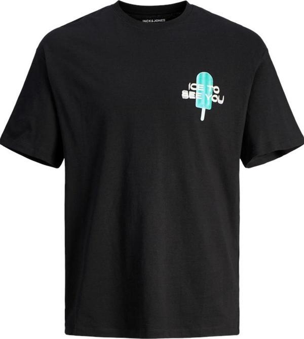 Jack&Jones JORFRUTTI TEE SS CREW NECK TG 12256926 SİYAH - Image 1