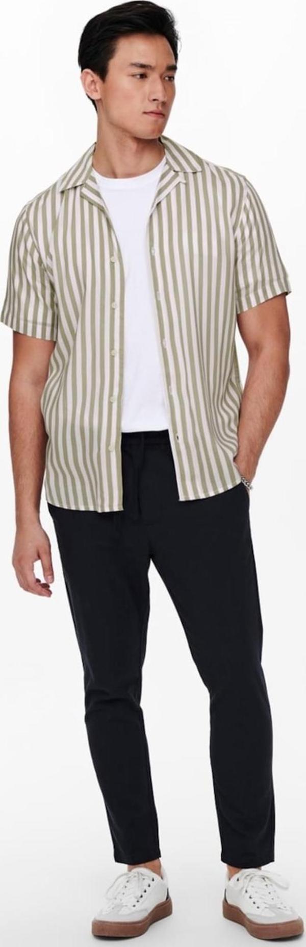ONLY & SONS ONSWAYNE LIFE SS VISCOSE SHIRT NOOS 22013267 BEJ - Image 1