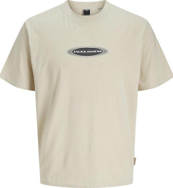 Jack&Jones JCOPACER BRANDING PRINT TEE SS CREW NECK KREM - Image 1
