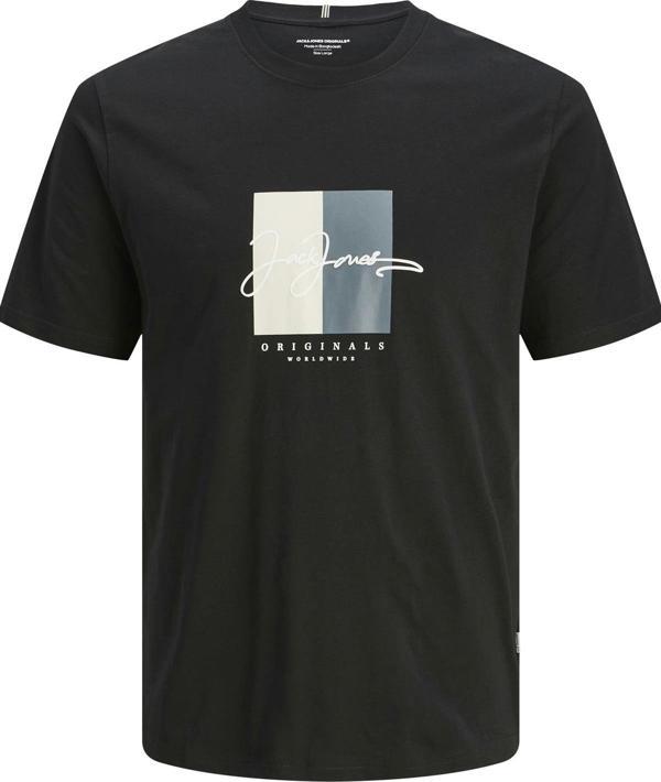 Jack&Jones JORFREDERIKSBERG BOX SCRIPT TEE SS CN LN SİYAH - Image 1