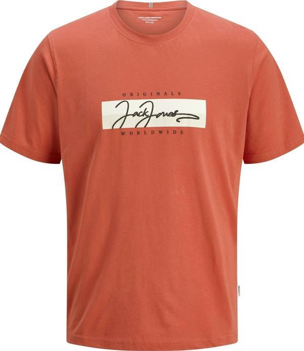 Jack&Jones JORFREDERIKSBERG BOX SCRIPT TEE SS CN LN TURUNCU - Image 1