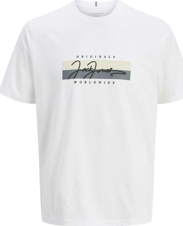 Jack&Jones JORFREDERIKSBERG BOX SCRIPT TEE SS CN LN P.BEYAZ - Image 1