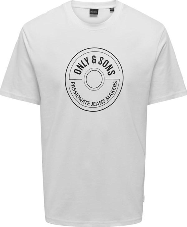 ONLY & SONS ONSLAMER LIFE REG LOGO SS TEE 22028168 BEYAZ - Image 1