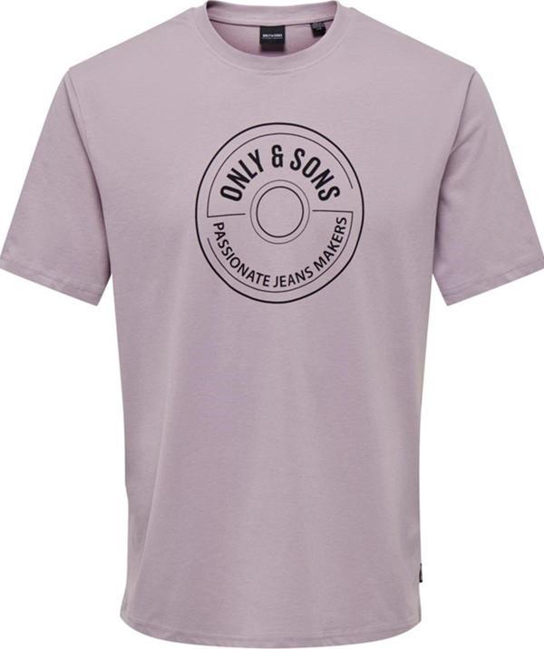 ONLY & SONS ONSLAMER LIFE REG LOGO SS TEE 22028168 PUDRA - Image 1
