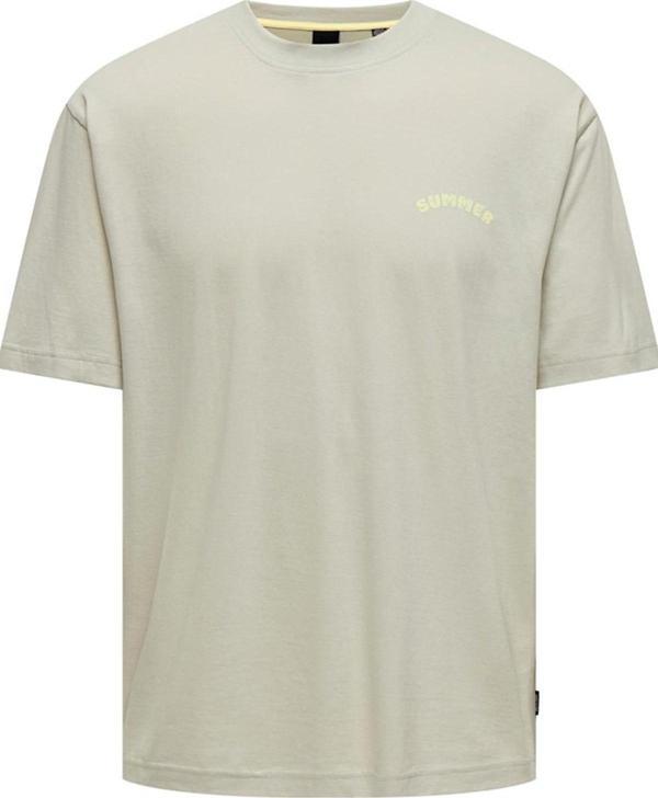 ONLY & SONS ONSMERVYN LIFE RLX SUMMER SS TEE 22029519 KREM - Image 1