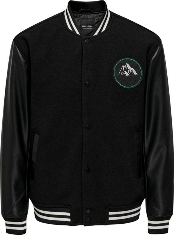 ONSJASON VARSITY JACKET OTW SİYAH - Image 1