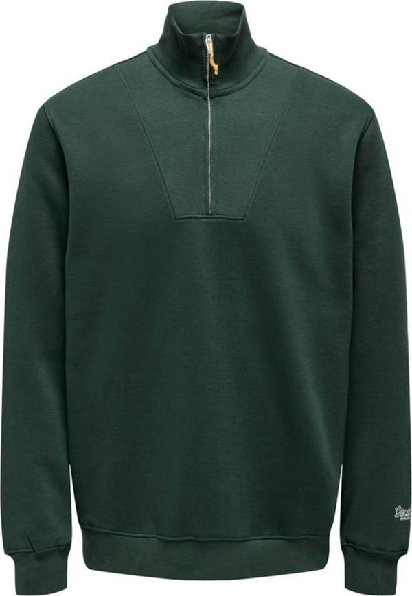 ONSRILEY REG 1/4 ZIP HIGH NECK SWT ZÜMRÜT YEŞİLİ22030160 - Image 1