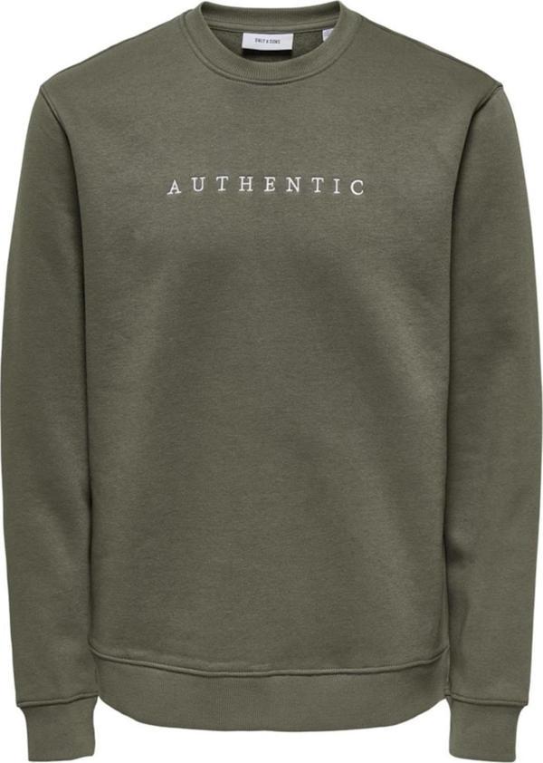 ONSCONNOR AUTHENTIC REG CREW NECK SWEAT HAKİ 22030625 - Image 1