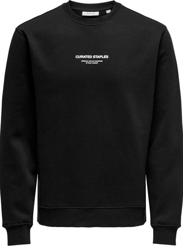 ONSCURATED REG CREW NECK SWEAT SİYAH 22030923 - Image 1