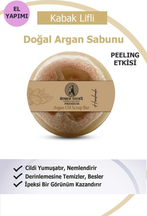Hürrem Sultan Doğal Kabak Lifli Argan Sabunu 130 Gr - Image 1